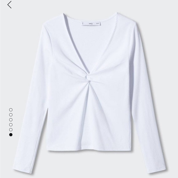 Knot detail white tshirt from Mango - Picture 4 of 7